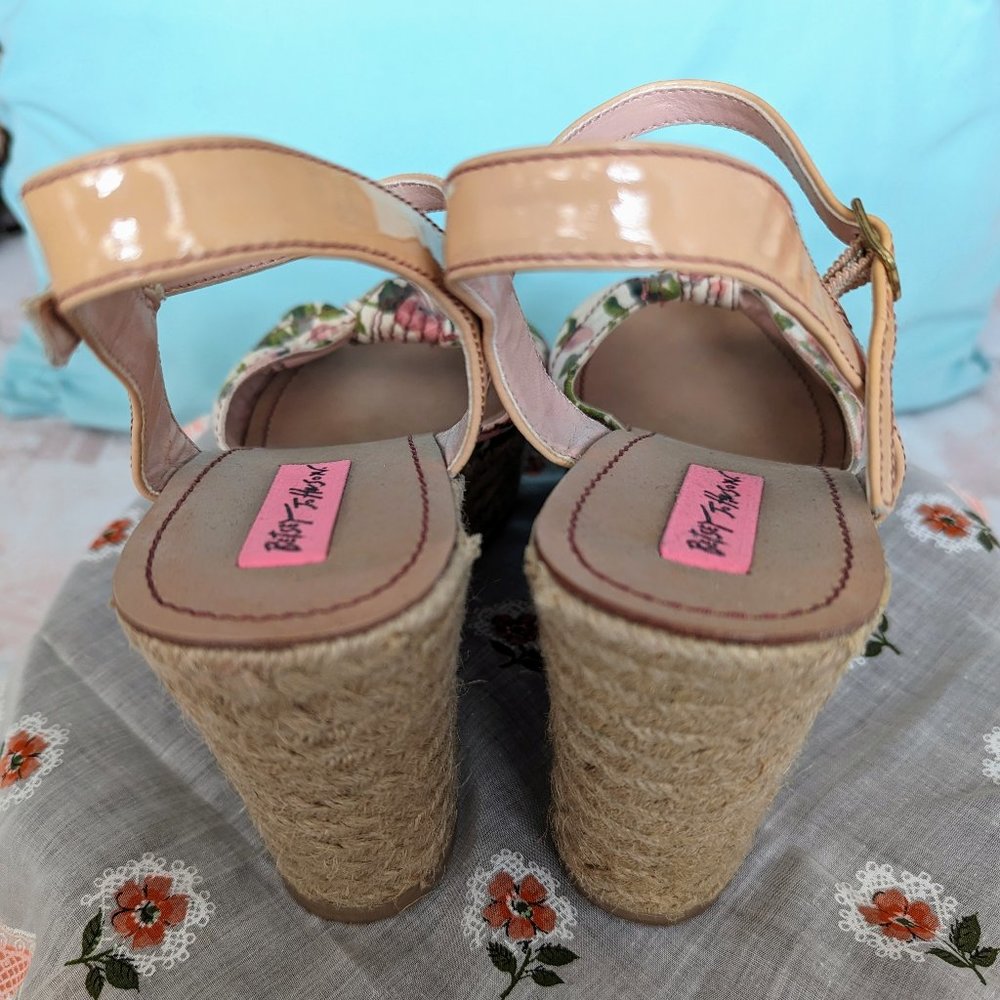 Betsey Johnson Floral Platform Espadrilles Size 10 - Picture 4 of 8